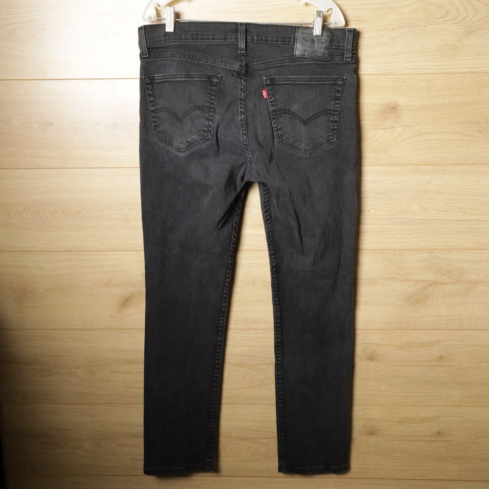Levi's 511 Slim Fit Dark Wash Jeans Mens Size 36x30 Button Fly Cotton Blend - Picture 2 of 8